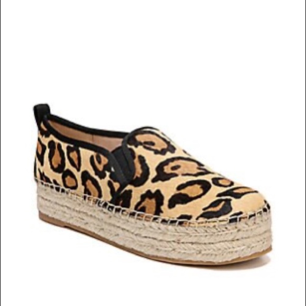 Sam Edelman platform leopard espadrille sz 6